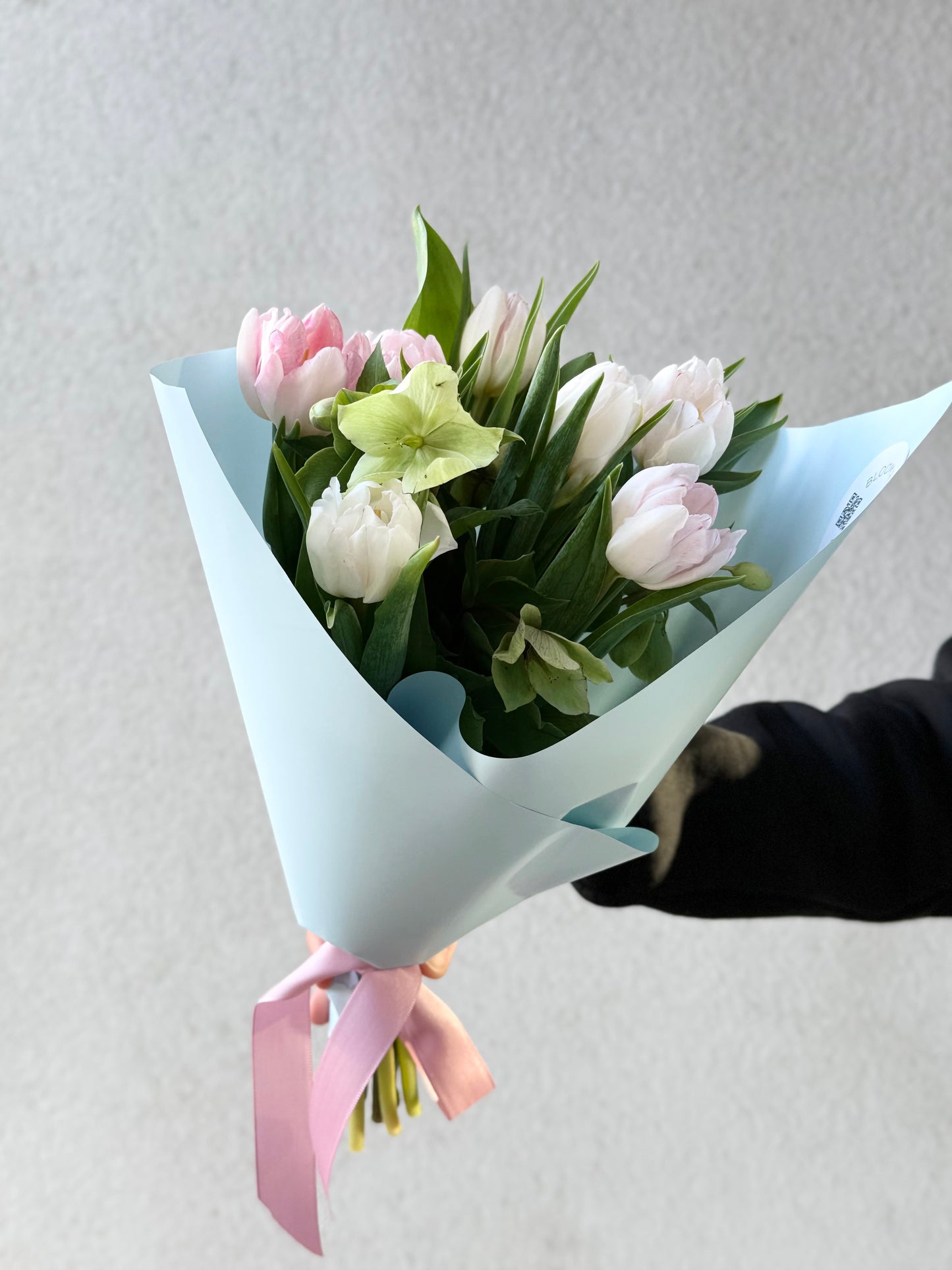 Tulips with greens