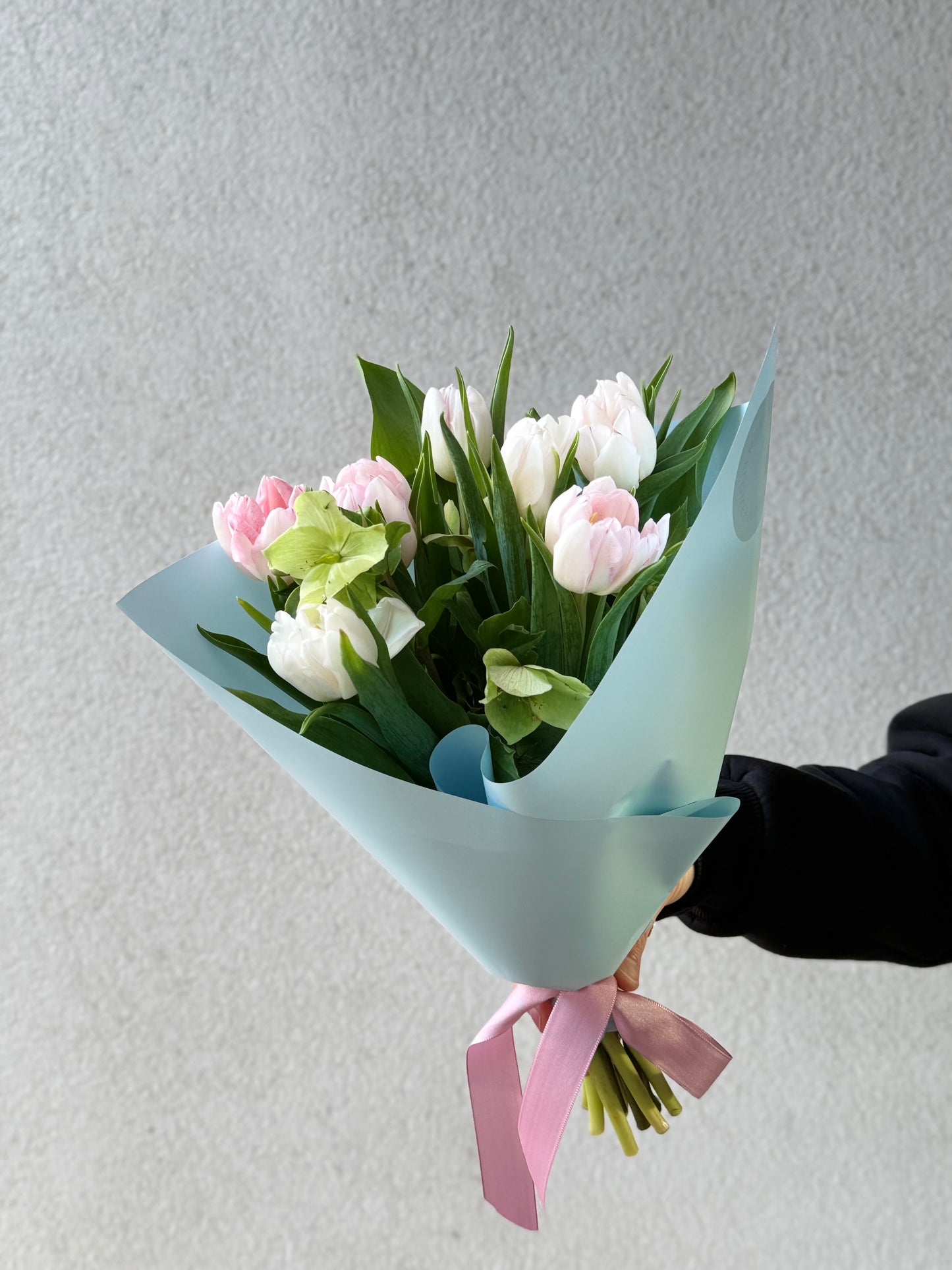 Tulips with greens