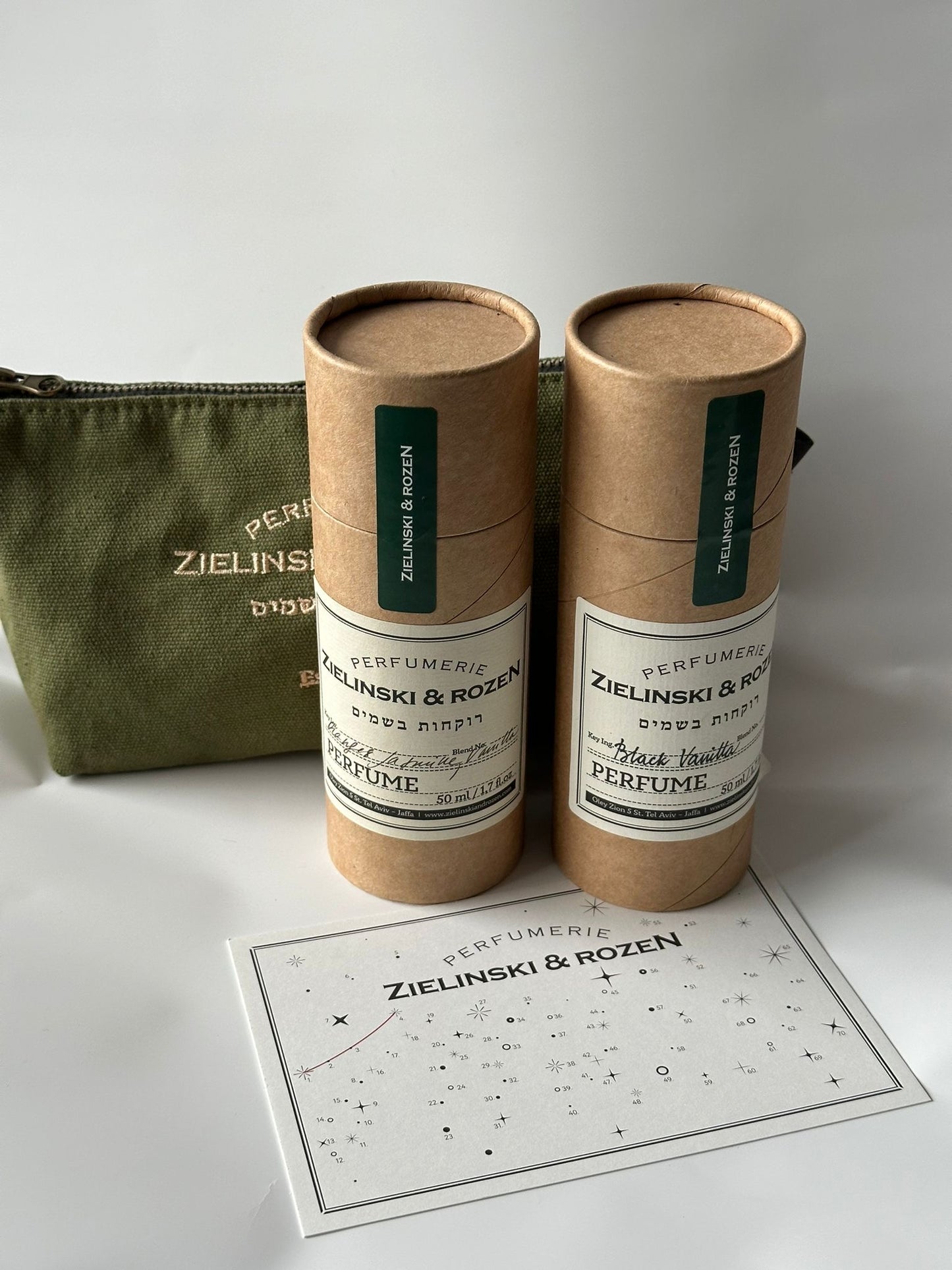 Zielinski & Rozen luxury perfume bottles in eco-friendly packaging with stylish pouch and card | Два роскошных флакона духов Zielinski & Rozen в экологически чистой упаковке | Two luxury perfume bottles from Zielinski & Rozen in eco-friendly packaging with stylish pouch and card