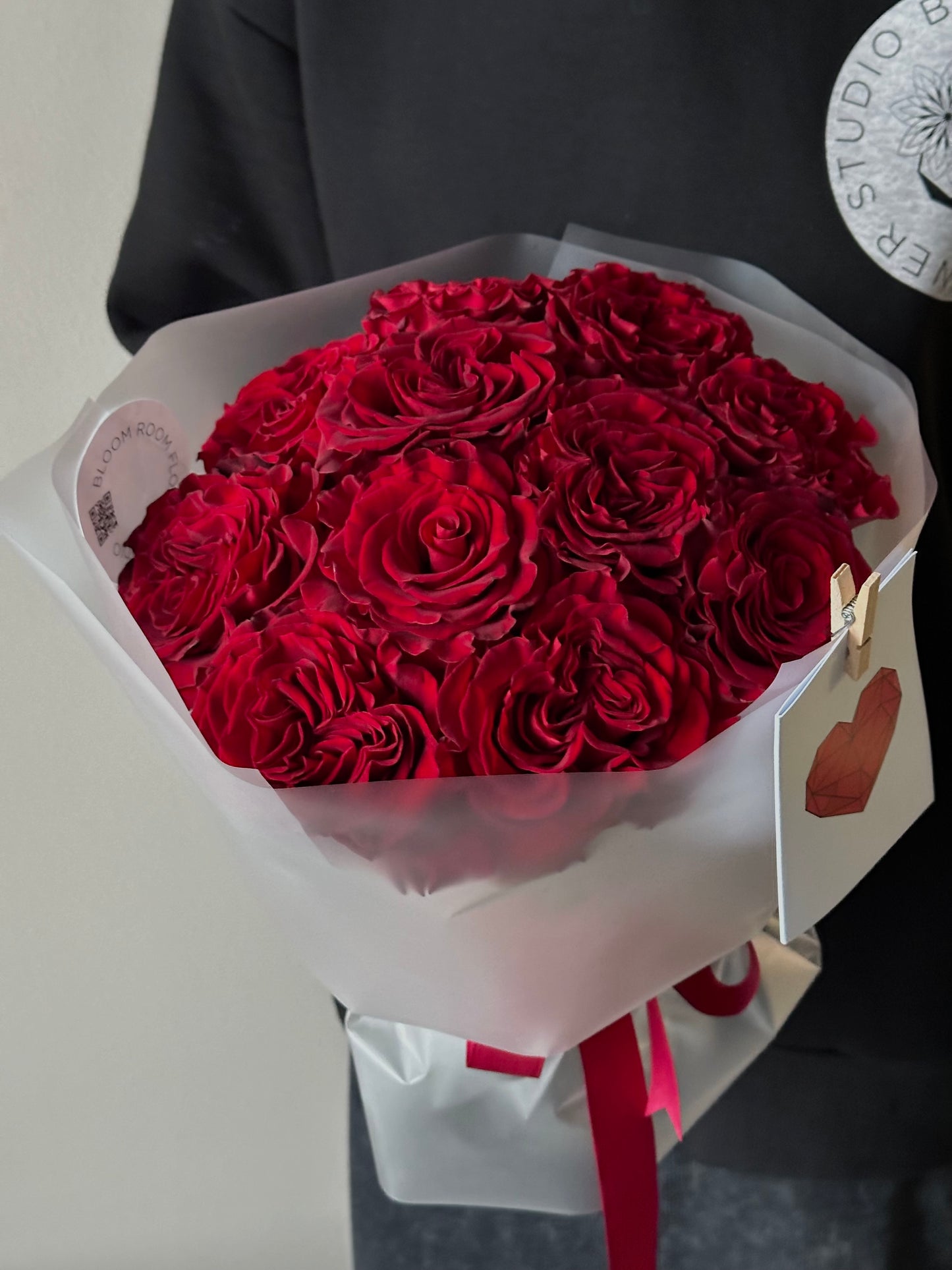 11 südame roosi kimpu kauni punase roosi jõulud | Букет из 11 роз сердца на праздничный случай | 11 Hearts rose bouquet for special moments
