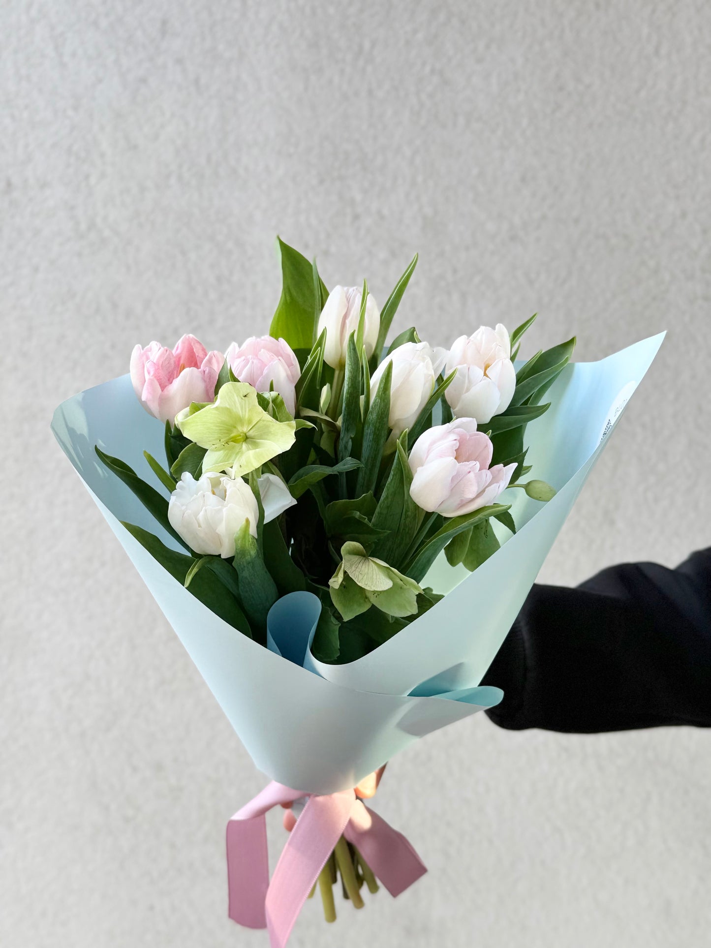 Tulips with greens