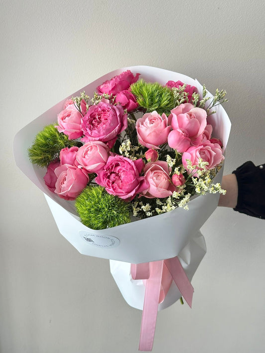 "Silvia Pink" Art Bouquet – BloomRoom.ee, fresh flowers in Tallinn