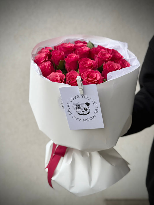 21 “Tocazzi” pink roses. – BloomRoom.ee, värsked lilled Tallinnas