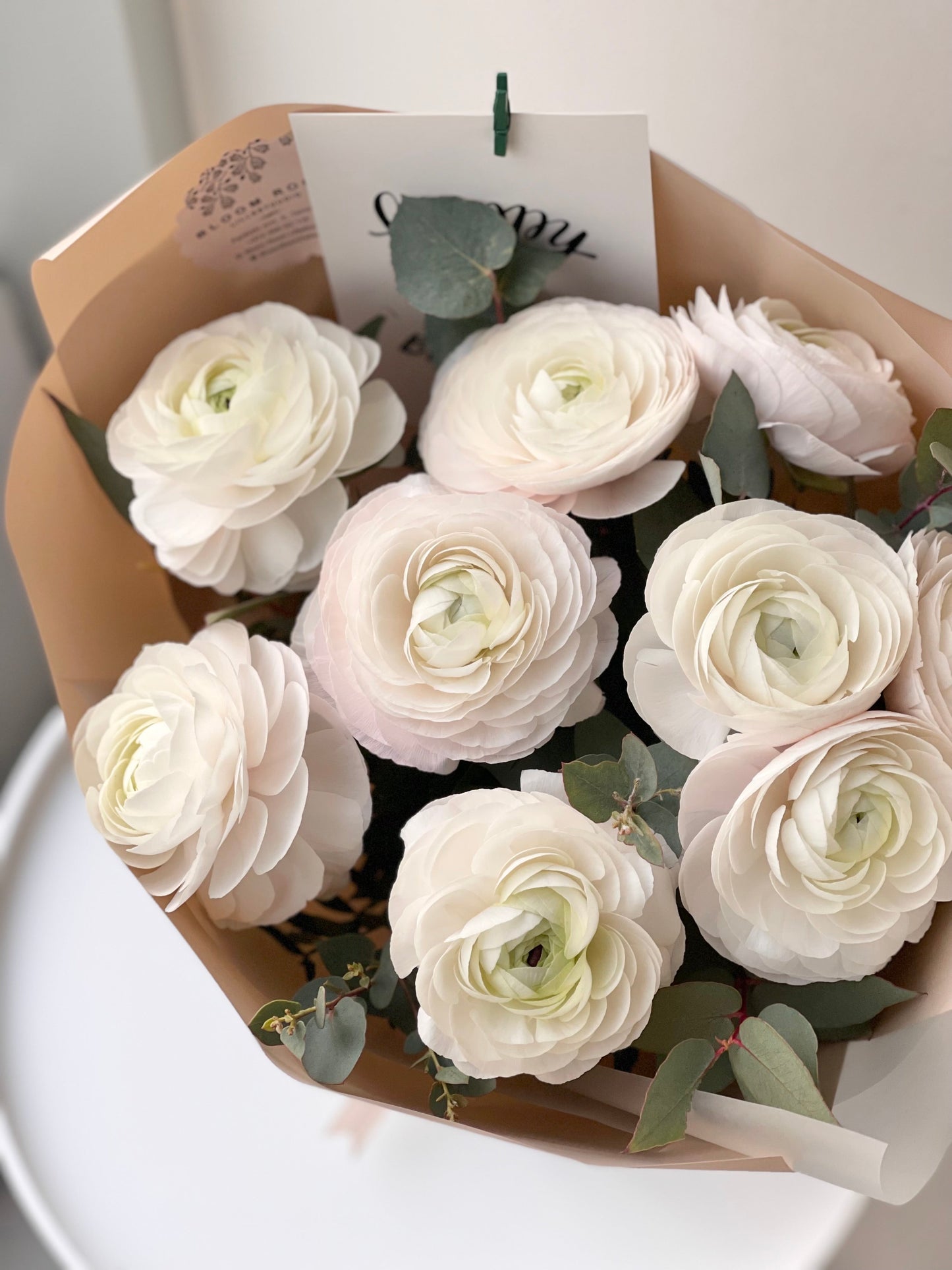 Luksuslik kimp Ranunculuse ja eukalüptiga | Роскошный букет ранункулюсов с эвкалиптом | Luxury bouquet of ranunculus and eucalyptus