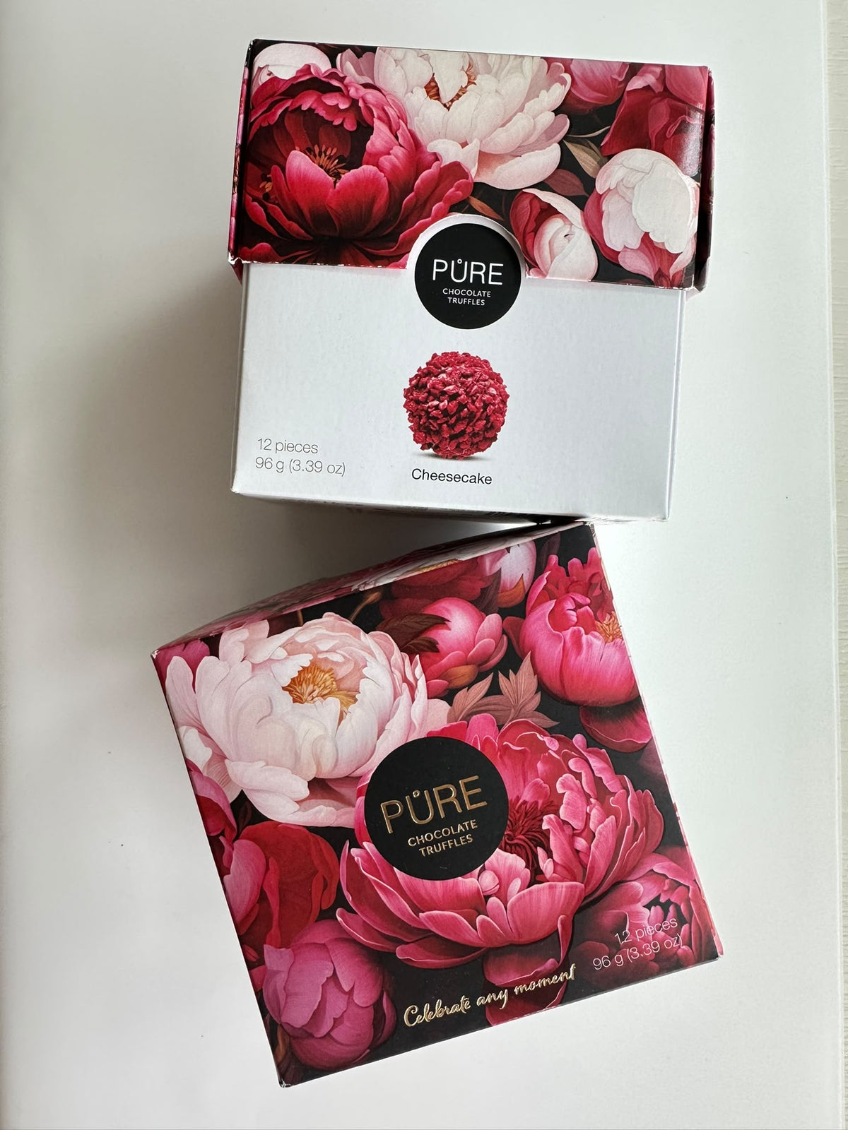 PÚRE chocolate truffles, 96 g, cubic