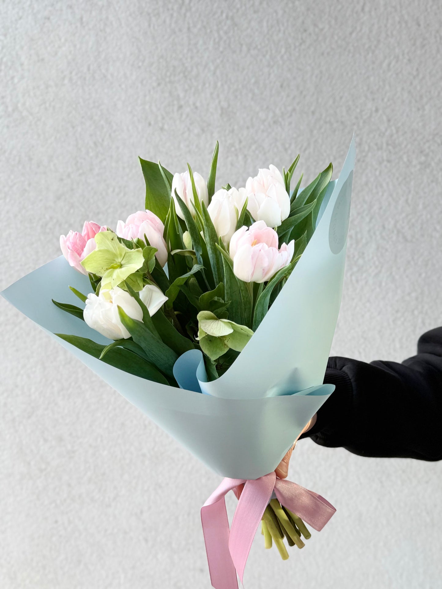 Tulips with greens