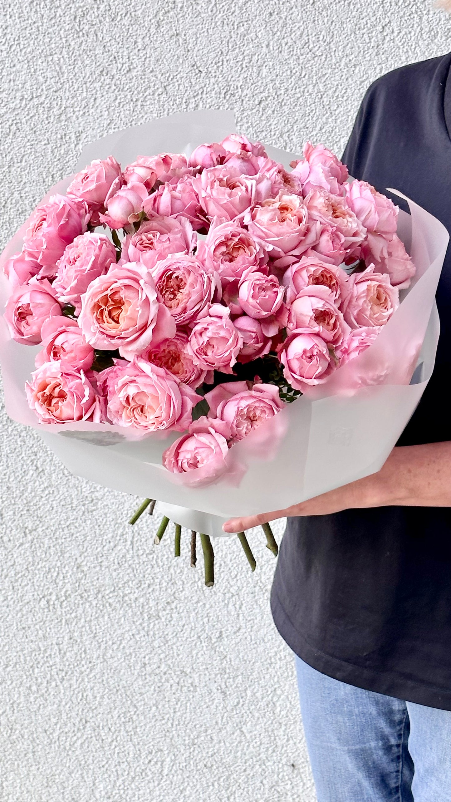Roosa lillekimp Julietta | Розовый букет Джульетта | Pink Julietta rose bouquet with abundant blooms