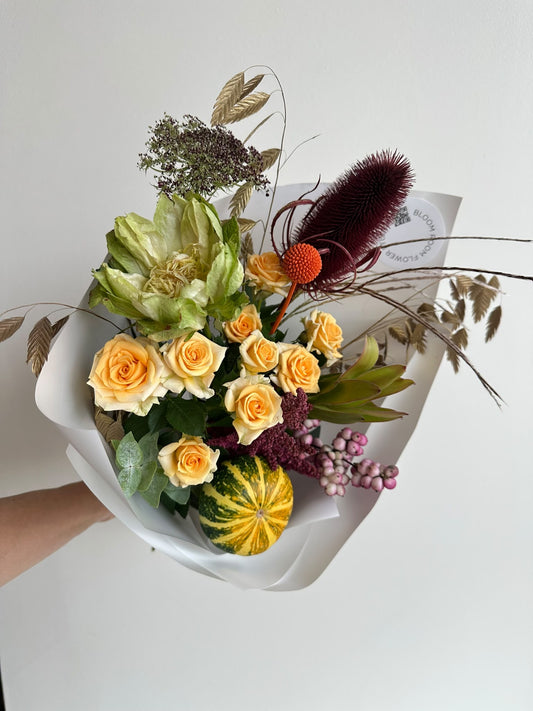 “Pumpkin fall 🍂 ” art bouquet – BloomRoom.ee, värsked lilled Tallinnas