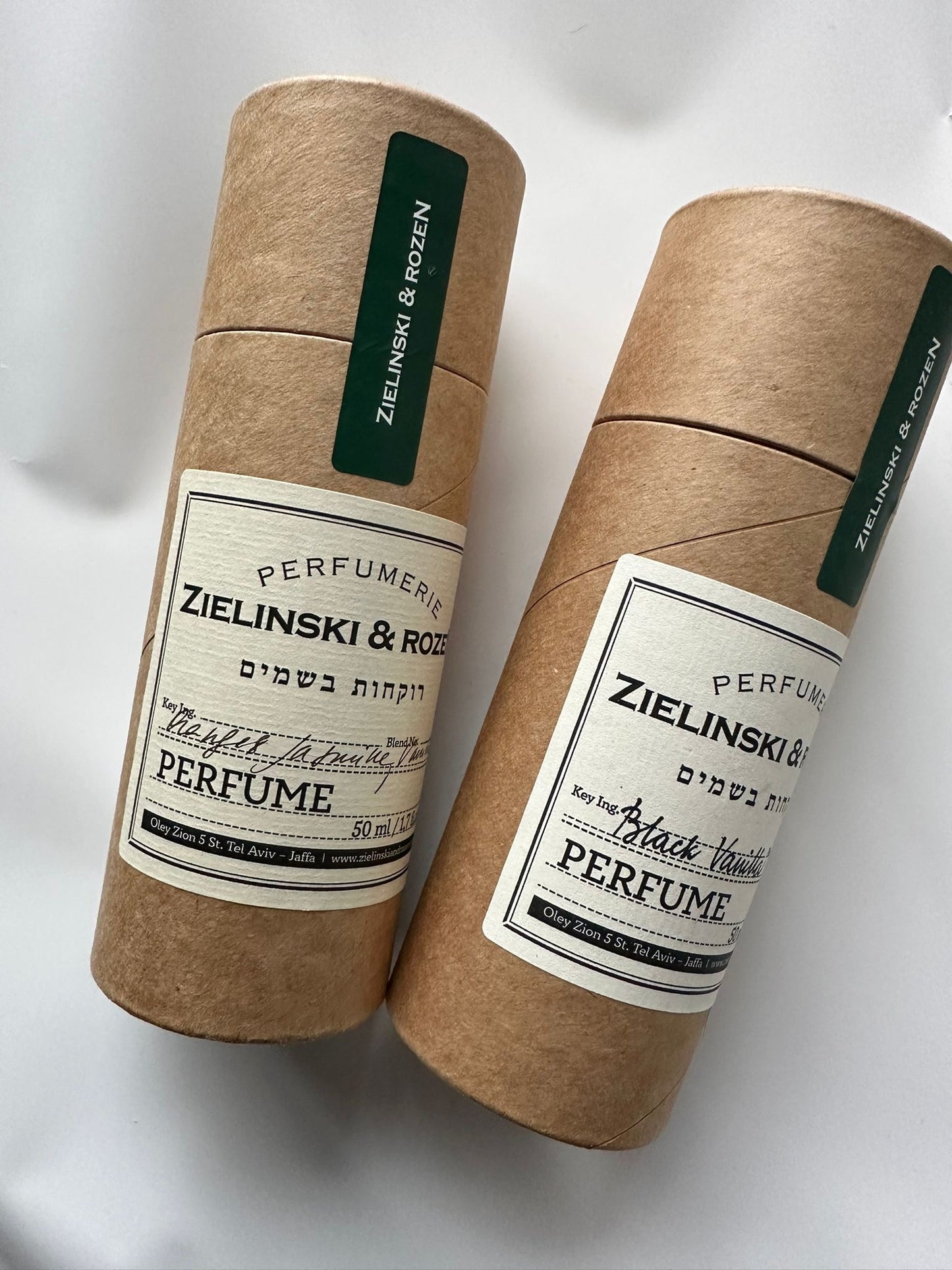 Z&R 50 ml perfume packaging featuring Black Vanilla fragrance in eco-friendly brown tube | Упаковка Z&R, 50 мл парфюма с ароматом Черной Ванили в экологичной коробке | Z&R 50 ml perfume in eco-friendly packaging featuring Black Vanilla scent