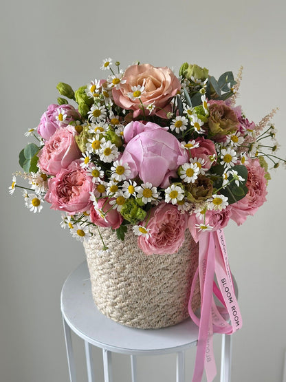 Summer Mix in a Flower Basket