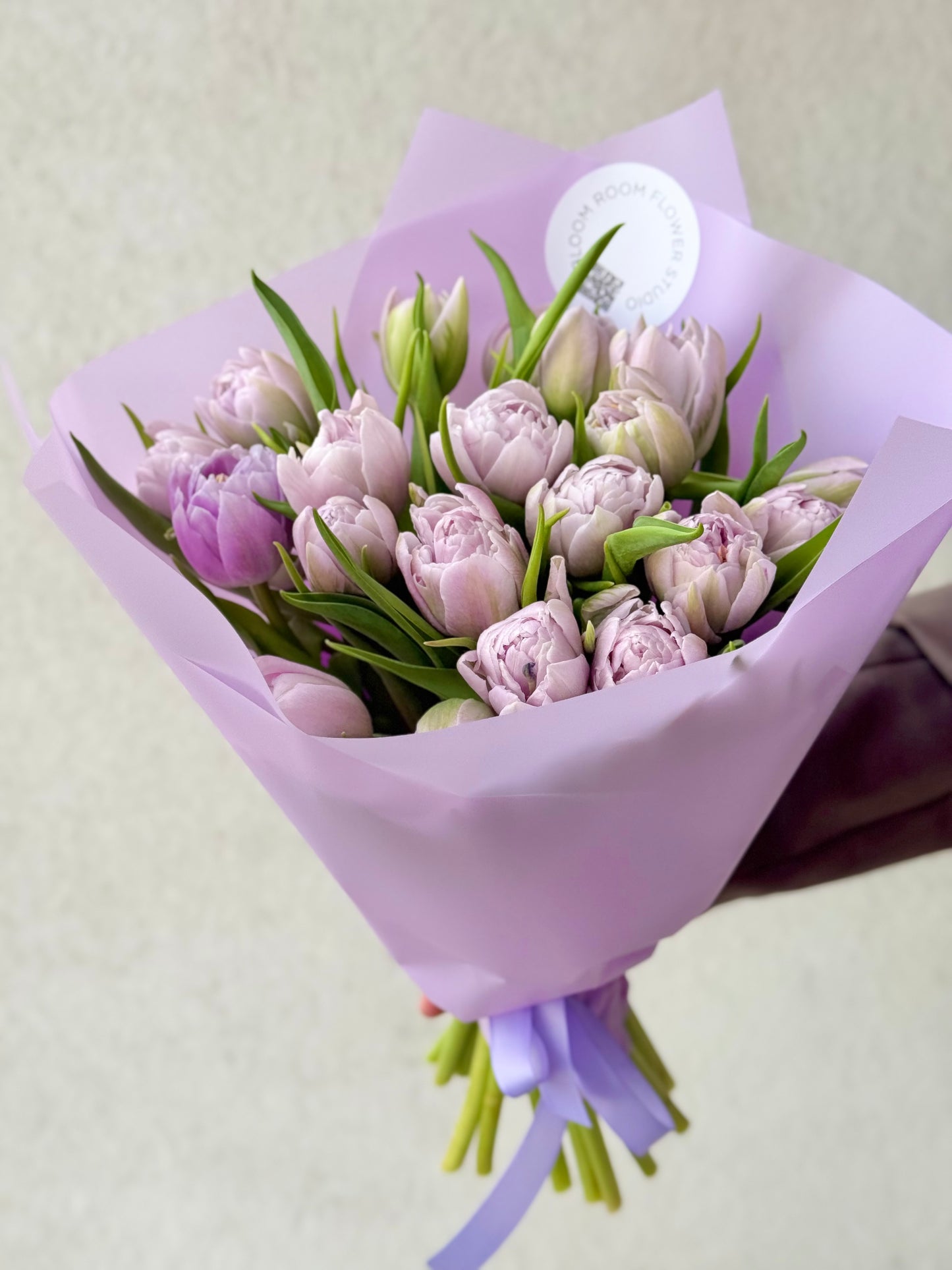 21 Pioni Lilak Tulbid lillekimp | Букет 21 пиона и сливовых тюльпанов | 21 Peony Lilac Tulips bouquet in beautiful wrapping