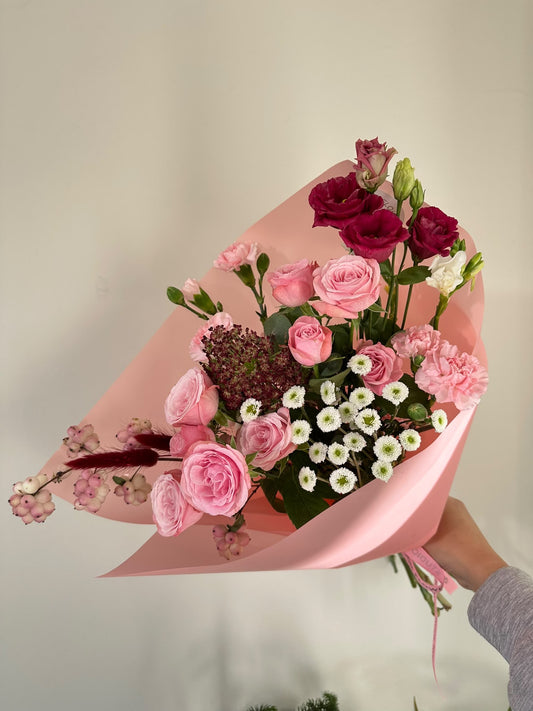 "Pink mood" Art Bouquet – BloomRoom.ee, värsked lilled Tallinnas