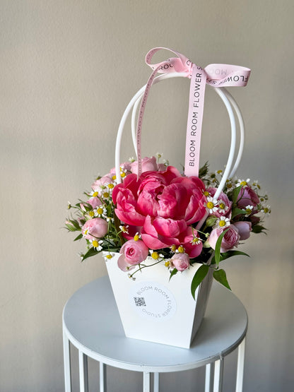 Peony flower bag