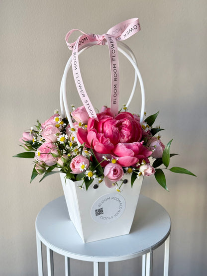 Peony flower bag