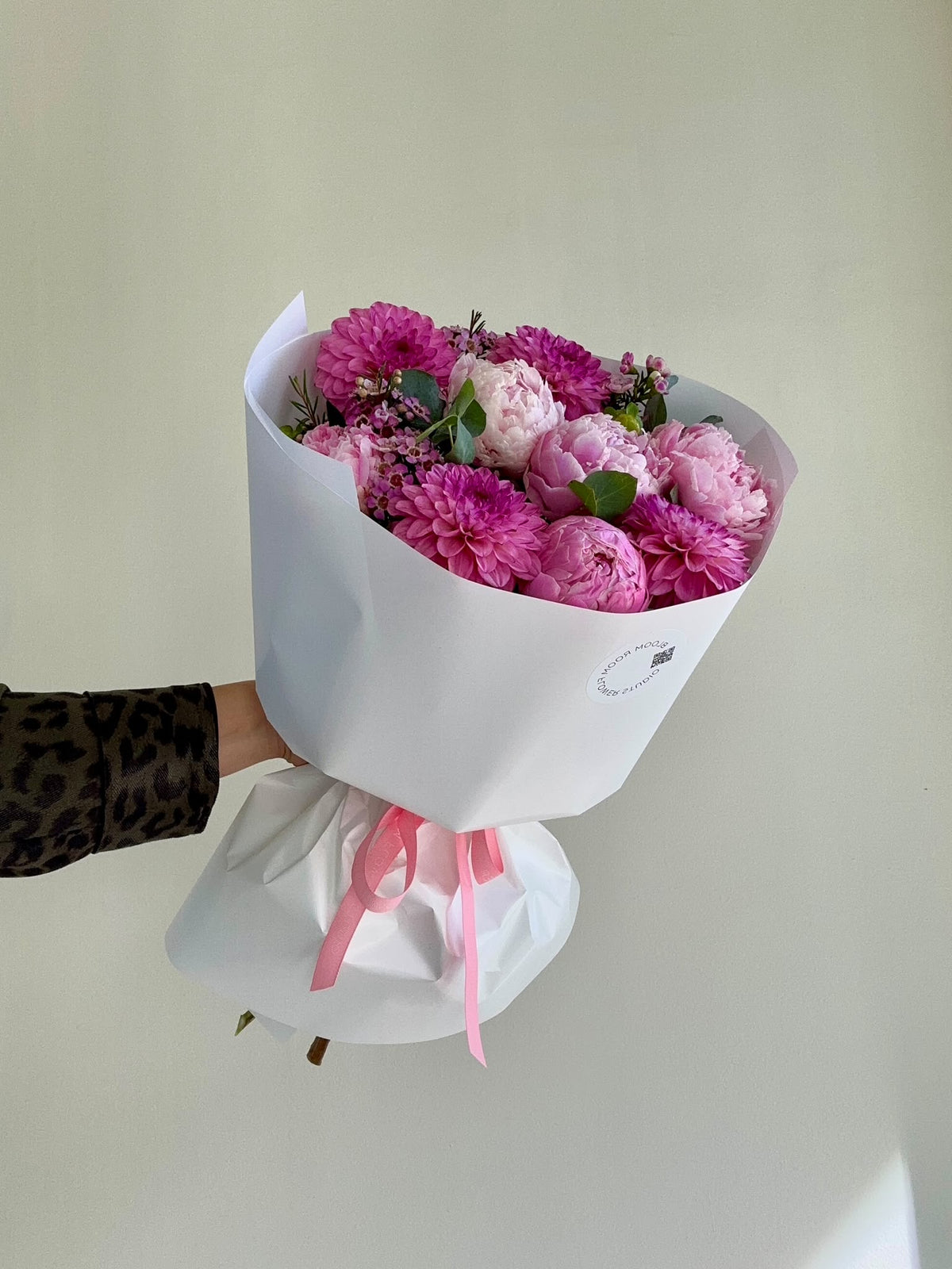 "Peony and dahlias are a match made in heaven" Grand Bouquet