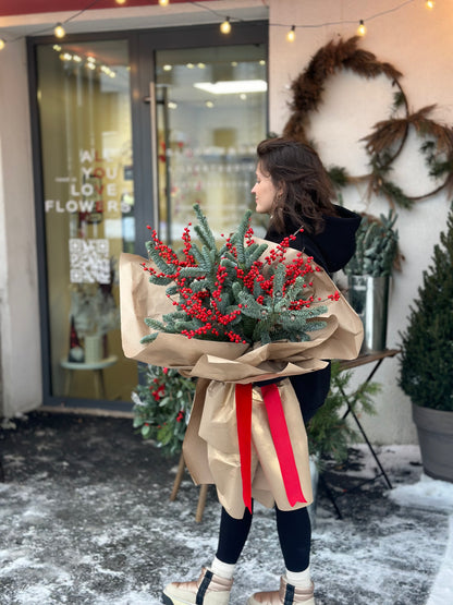 Nobilis + ilex berries