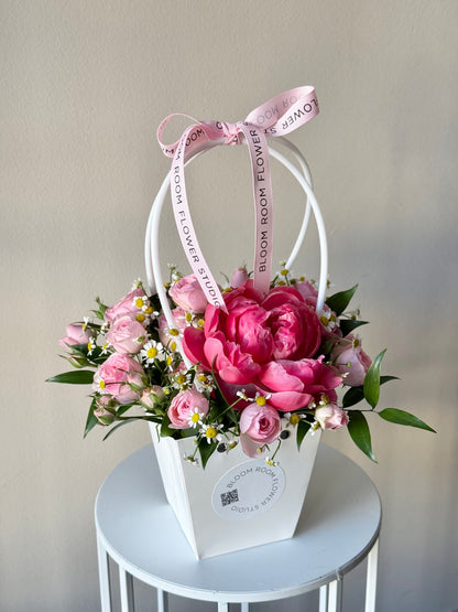 Peony flower bag