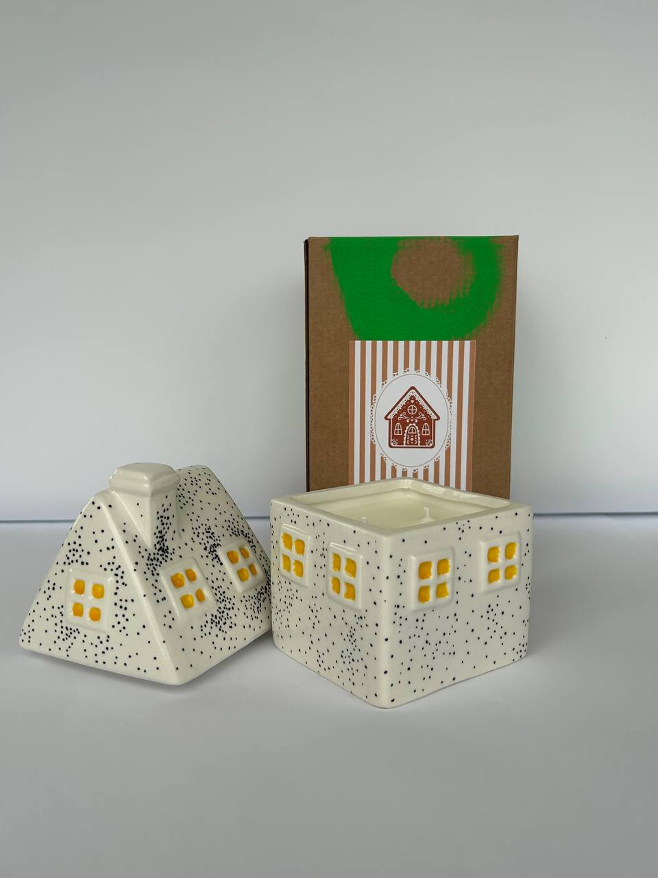 Handmade “ Gingerbread House” candles