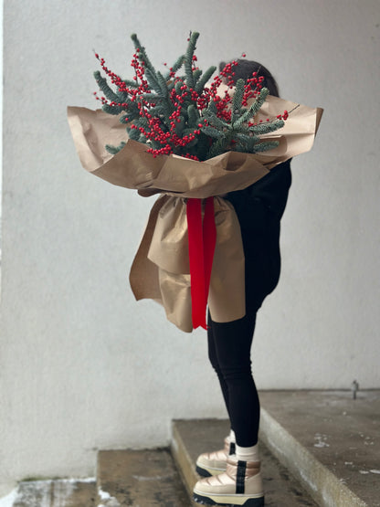 Nobilis + ilex berries