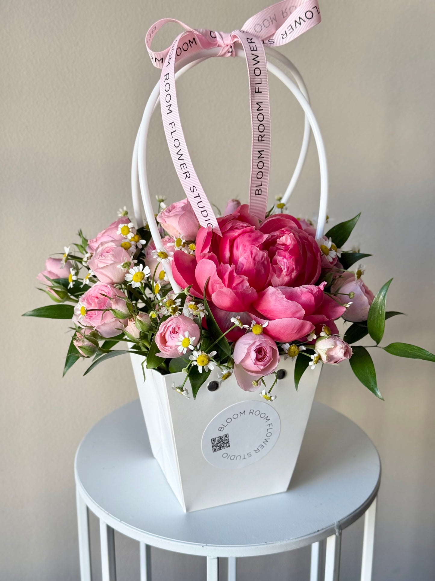 Peony flower bag