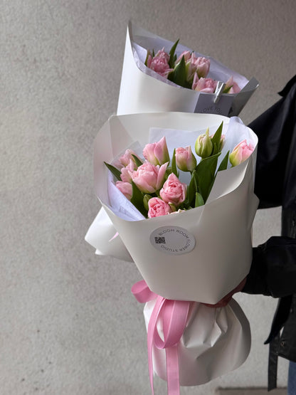 Unikaalsed roosad tulbid ja peonid | Уникальные розовые тюльпаны и пион | Unique pink tulips and peonies in elegant bouquets