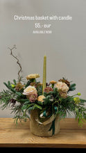 Загрузить изображение в средство просмотра галереи, Christmas basket with candle
