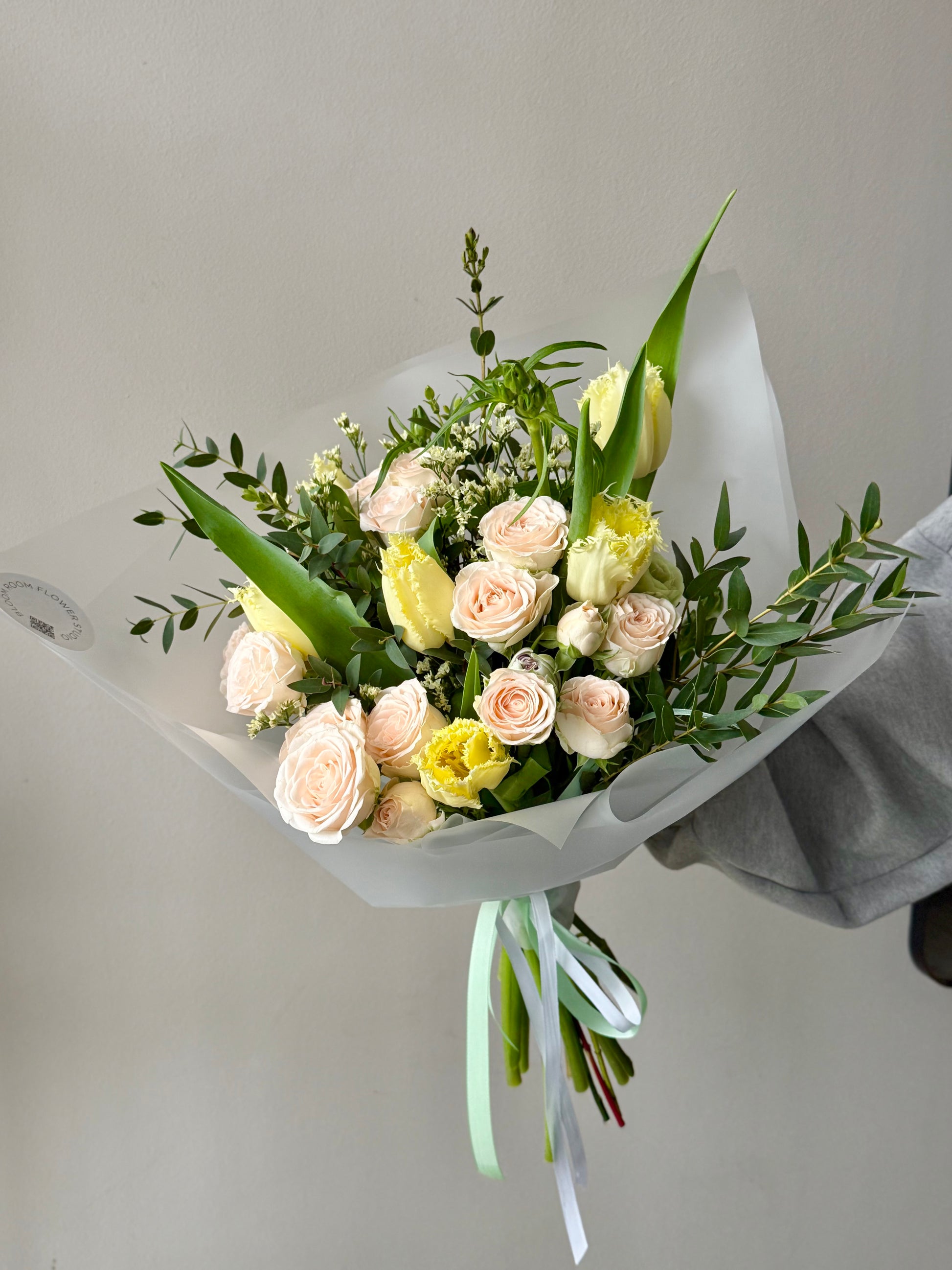 Limoncello Spritz kimp, roosid ja tulbid | Букет Лимончелло Спритц, розы и тюльпаны | Limoncello Spritz bouquet, roses and tulips