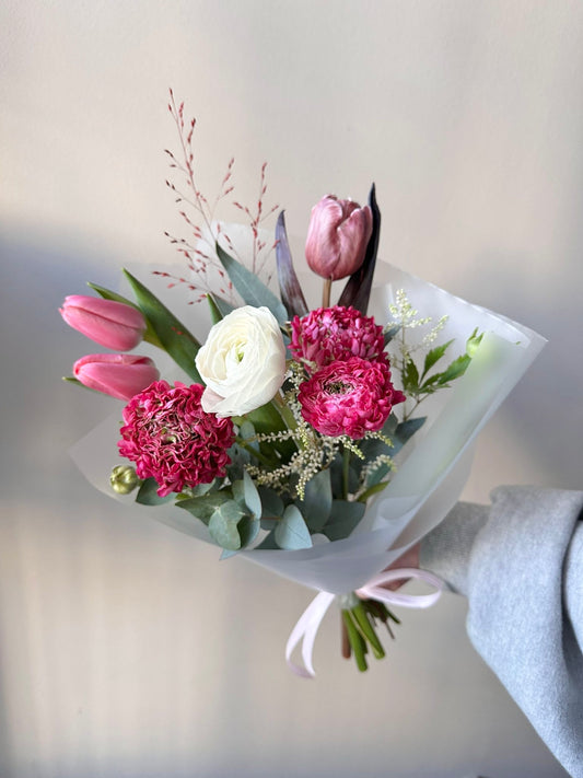 "Pink Spring"  Pop Up Bouquet – BloomRoom.ee, fresh flowers in Tallinn