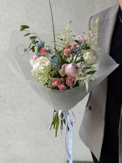 "Peony Drama" Art  bouquet