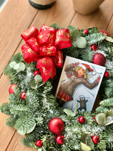 Load image into Gallery viewer, Christmas wreath with gift box

