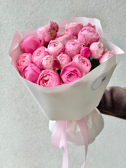 Silvia Pink roosid luksuslikus kimpus | Розы Silvia Pink в роскошном букете | Luxury bouquet of Silvia Pink roses
