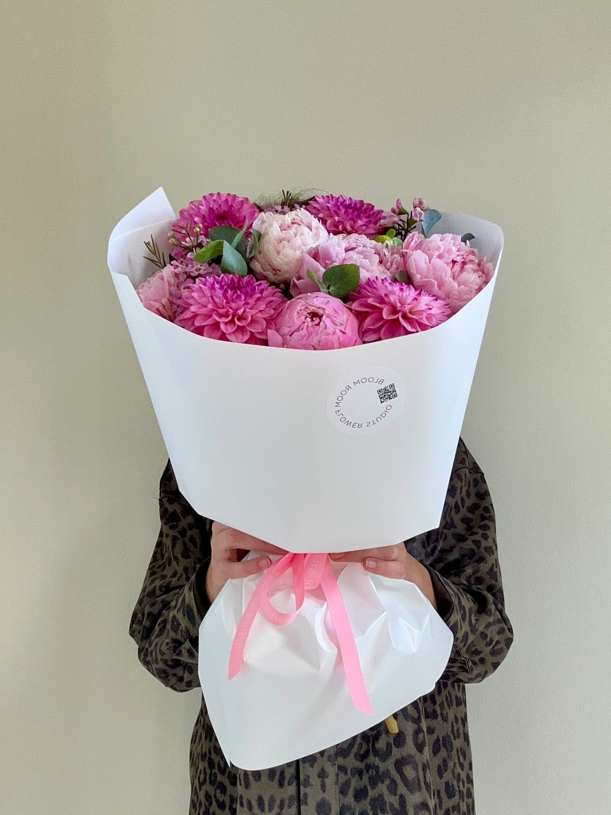 "Peony and dahlias are a match made in heaven" Grand Bouquet