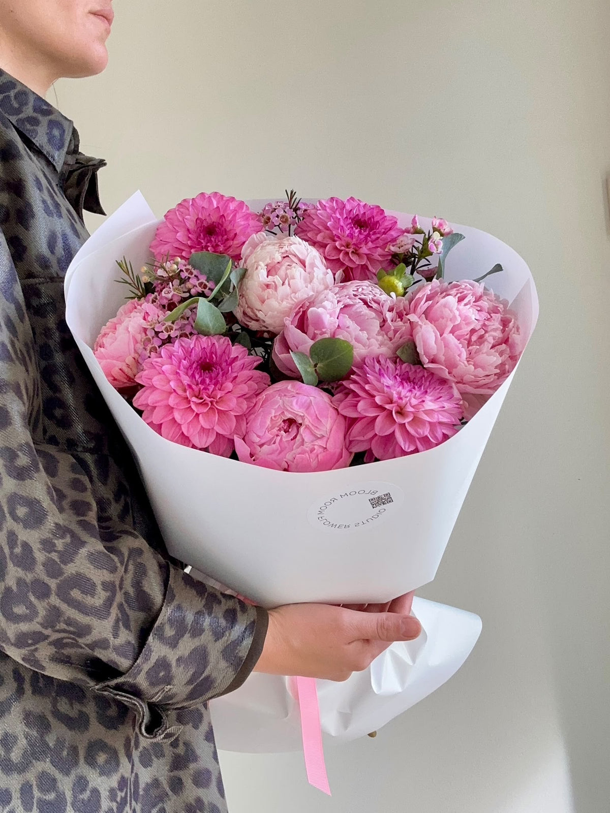 "Peony and dahlias are a match made in heaven" Grand Bouquet