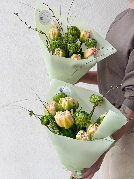 "Strawberry Mojito" Art Bouquet – BloomRoom.ee, fresh flowers in Tallinn