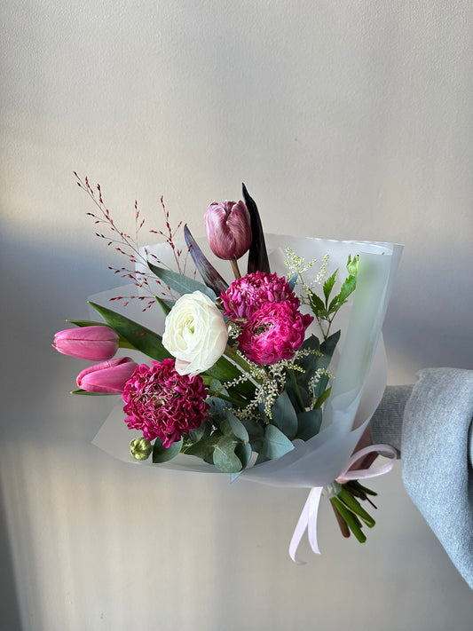 "Pink Spring"  Pop Up Bouquet – BloomRoom.ee, fresh flowers in Tallinn
