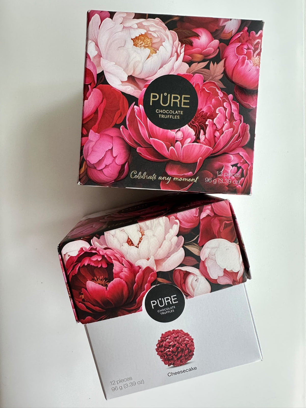 PÚRE chocolate truffles, 96 g, cubic
