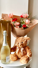Load image into Gallery viewer, Teddy Bear, champane, flowers, valentaine&#39;s day
