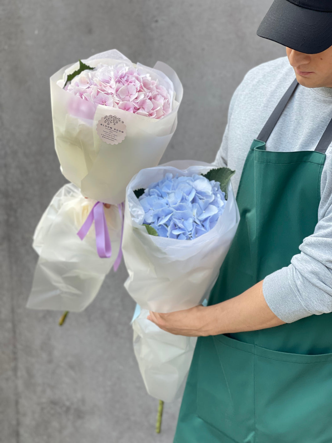 Wrapped hydrangea
